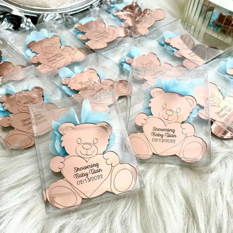 Personalized Engraved Gold Teddy Bear Tags. Liebe - Making Life Easier