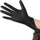 Guanti monouso in nitrile nero per il lavoro Guanti per la pulizia della casa senza lattice Textured Meccanico Tatuaggio Tinture per capelli Bellezza