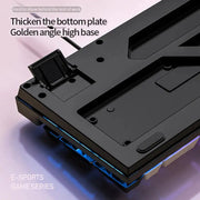 Tastiera da gioco a 104 tasti Tastiera cablata Corrispondenza dei colori Retroilluminata Sensazione meccanica Computer Periferiche e-sport per laptop desktop HASHTAG