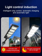 Lampada Solare da Esterno 15000W Ultra Potente Lampione Solare 320 °   Lampada da Giardino con Sensore IR per Illuminazione dal Tramonto all&