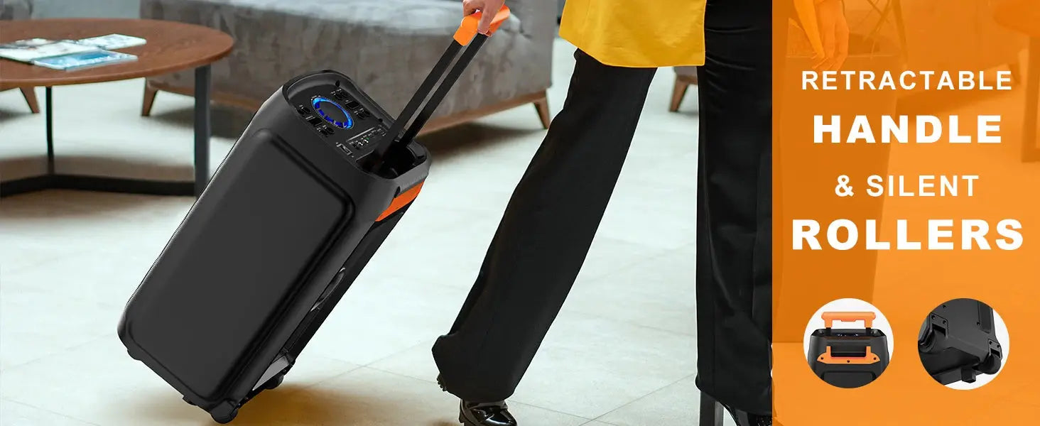 Macchina T9Karaoke con 2 microfoni wireless, altoparlante Bluetooth portatile per adulti e bambini, sistema PA per grandi feste con luci da discoteca - My Hashtag Shop