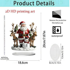Christmas gifts Series Home Desktop Decoration 2D Acrylic Craft Ornament HASHTAG