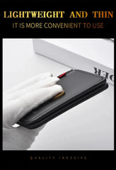 1 pezzo nuovo mini portafoglio porta carte di credito in morbida pelle PU ultrasottile portafoglio da uomo verticale corto di alta qualità HASHTAG