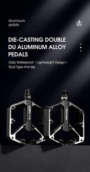 WEST BIKING DU Cuscinetto Pedale per bicicletta Pedale da ciclismo antiscivolo Pedale per bici da strada MTB ultraleggero in lega di alluminio Accessori per bici HASHTAG