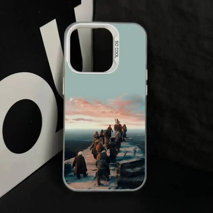 La custodia per telefono H-Hobbit Cool per IPhone 16 15 14 13 12 11 Pro Max Plus Cover posteriore antiurto color argento - My Hashtag Shop