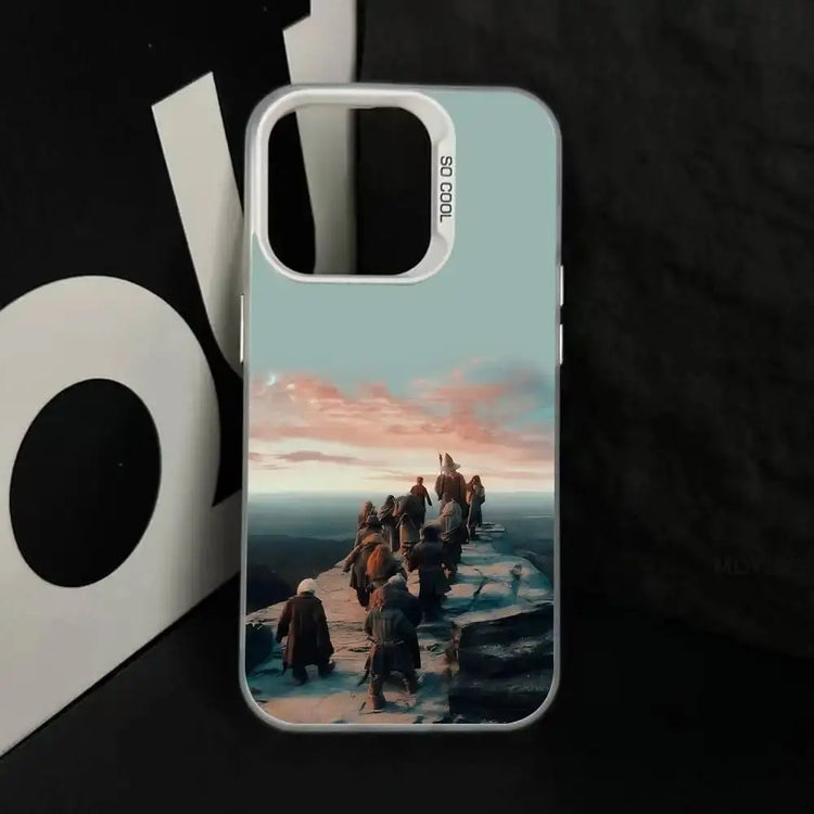 La custodia per telefono H-Hobbit Cool per IPhone 16 15 14 13 12 11 Pro Max Plus Cover posteriore antiurto color argento - My Hashtag Shop