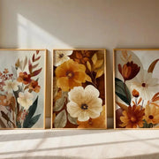 Set di arte da parete con fiori autunnali senza cornice Fiori autunnali Scarica digitale Piante bohémien Decorazione rustica per la casa stampabile unisex HASHTAG