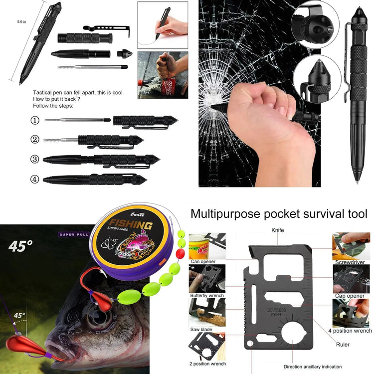 Kit di pronto soccorso di sopravvivenza per auto Set completo Molle Attrezzatura da esterno Kit di emergenza Borsa da trauma per escursionismo da campeggio Kit di pronto soccorso da esterno IFAK Edc - My Hashtag Shop