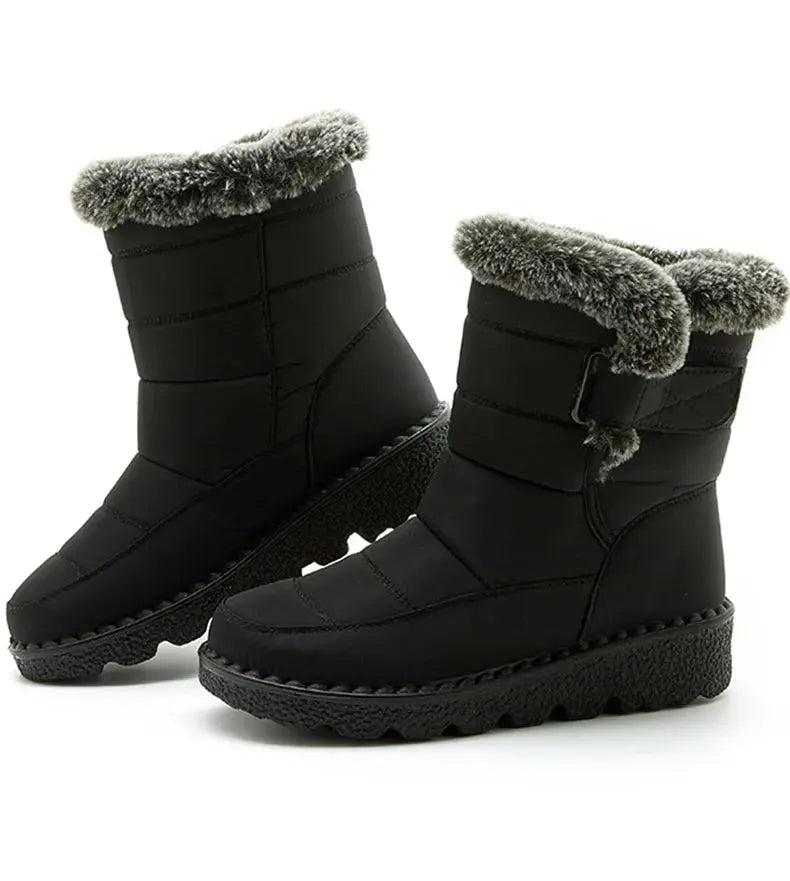 Woman Winter Boots Ankle Low Heels Botas Mujer Waterproof Snow Boots Liebe - Making Life Easier