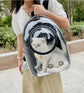Borsa da trasporto per gatti per animali domestici Zaini spaziali per animali domestici Zaino trasparente portatile traspirante Borse per capsule spaziale per trasporto di cuccioli di cane - My Hashtag Shop