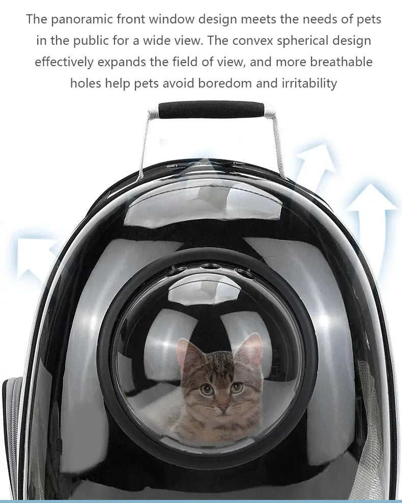 Borsa da trasporto per gatti per animali domestici Zaini spaziali per animali domestici Zaino trasparente portatile traspirante Borse per capsule spaziale per trasporto di cuccioli di cane - My Hashtag Shop