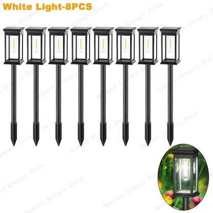 Luci solari a LED impermeabili per vialetto da giardino - Illuminazione automatica del percorso Illuminazione paesaggistica esterna Accensione/spegnimento automatico al tramonto