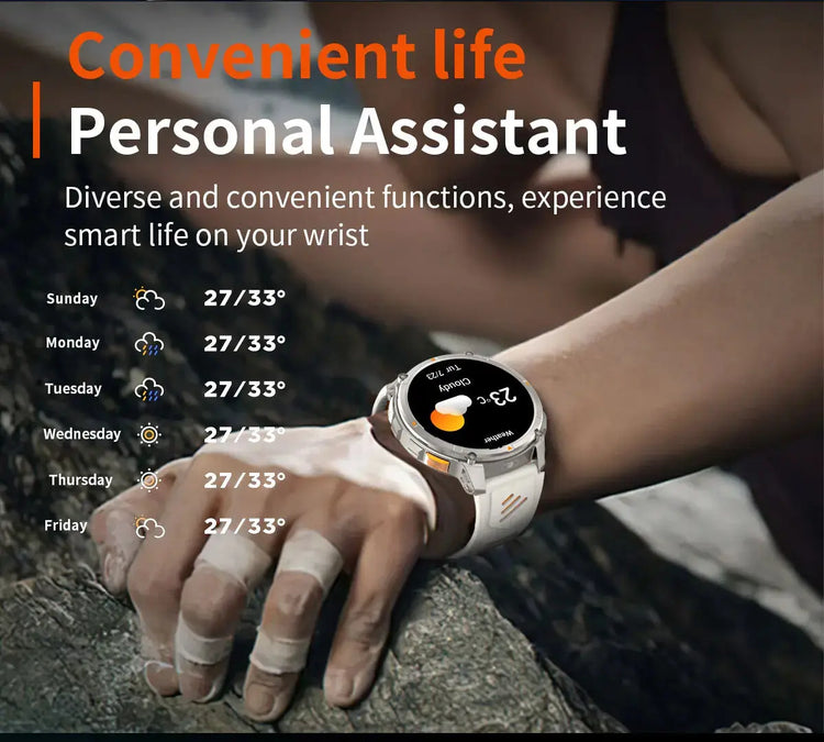 Nuovo T-REX3 Ultra 1100mAh Batteria SmartWatch 10ATM GPS impermeabile Bussola Torcia 1.7 "AMOLED HD Chiamata Sport Smart Watch da uomo - My Hashtag Shop