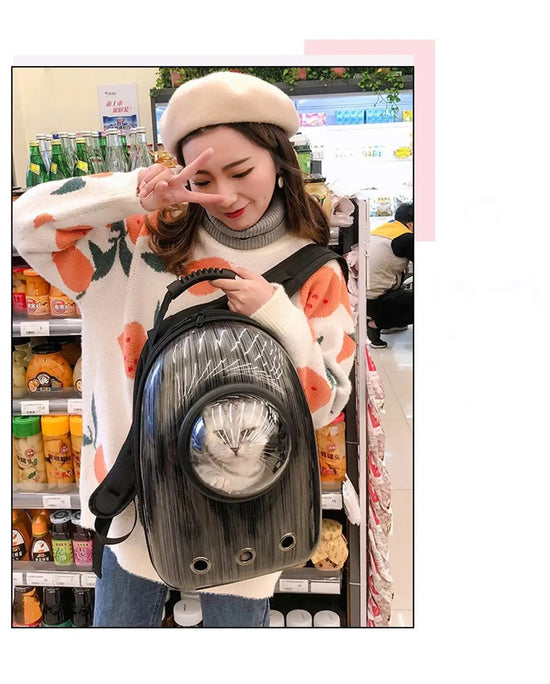 Borsa per il trasporto di animali domestici zaino per animali domestici borsa per gatti di grande capacità borsa in uscita, zaino per animali domestici portatile zaino per animali domestici traspirante - My Hashtag Shop