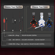 Cuffie da gioco cablate PS4/PS5/Xbox/Smartphone/PC cuffie da gioco regolabili a 120 ° con microfono a cancellazione di rumore HASHTAG