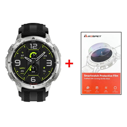 KOSPET Tank T4 Smartwatch robusto da uomo con archiviazione da 32 GB GPS Mappe offline 10 ATM Frequenza cardiaca impermeabile Immersioni Sci Escursionismo