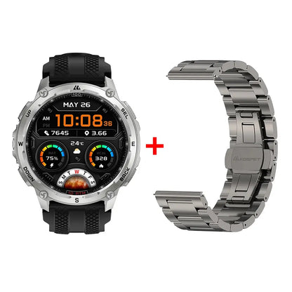 KOSPET Tank T4 Smartwatch robusto da uomo con archiviazione da 32 GB GPS Mappe offline 10 ATM Frequenza cardiaca impermeabile Immersioni Sci Escursionismo
