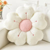 Morbido cuscino da tiro con fiori di margherita in peluche - Comodo cuscino decorativo per letto e divano, bianco/rosa, adorabile design floreale HASHTAG