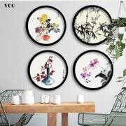 Cornici rotonde in legno regalo creativo fai da te appeso a parete porta foto in legno cornice per foto a parete decorazione rotonda per la casa HASHTAG