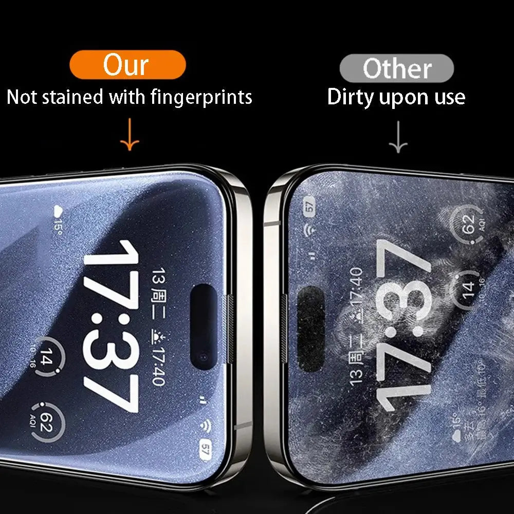 4 pezzi di vetro temperato per iPhone 16 15 14 13 12 11 Pro Max protezione dello schermo per iPhone 7 8 Plus X XS Max XR pellicola protettiva in vetro - My Hashtag Shop