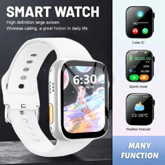 Smart Watch con display HD da 1,68 pollici: chiamate/quadranti wireless, notifiche di allarme/messaggio, tracciamento fitness, controllo della musica. HASHTAG