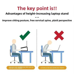 Supporto per laptop per scrivania Riser per computer in metallo Supporto stabile e pesante Ascensore per laptop ergonomico per computer portatile da 12-17,3 pollici HASHTAG