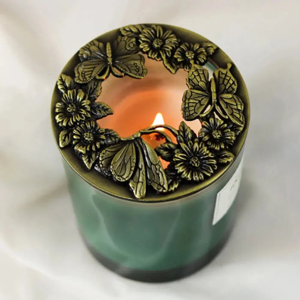 Candle Antique Butterfly Candle Shade Jar Lid Topper Silver/gold/bronze - HASHTAG