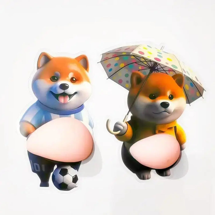 Adesivi 3D a Forma di Cucciolo, Decorazione Squeezable Shiba Inu, Gadget per Feste di Compleanno per Bambini, Articoli per Festival - My Hashtag Shop