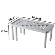 Kitchen Cabinet Countertop Shelf Kitchen Rack Expandable Stackable Suitable for Bathroom Under Sink Pantry Tabletop Storage HASHTAG