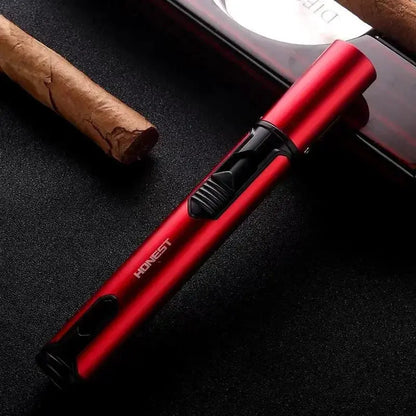 Nuovo Accendino HONEST in Metallo Antivento Ricaricabile a Penna con Fiamma a Getto di Butano per Cucina, BBQ, Candele, Campeggio, Gadget Maschile