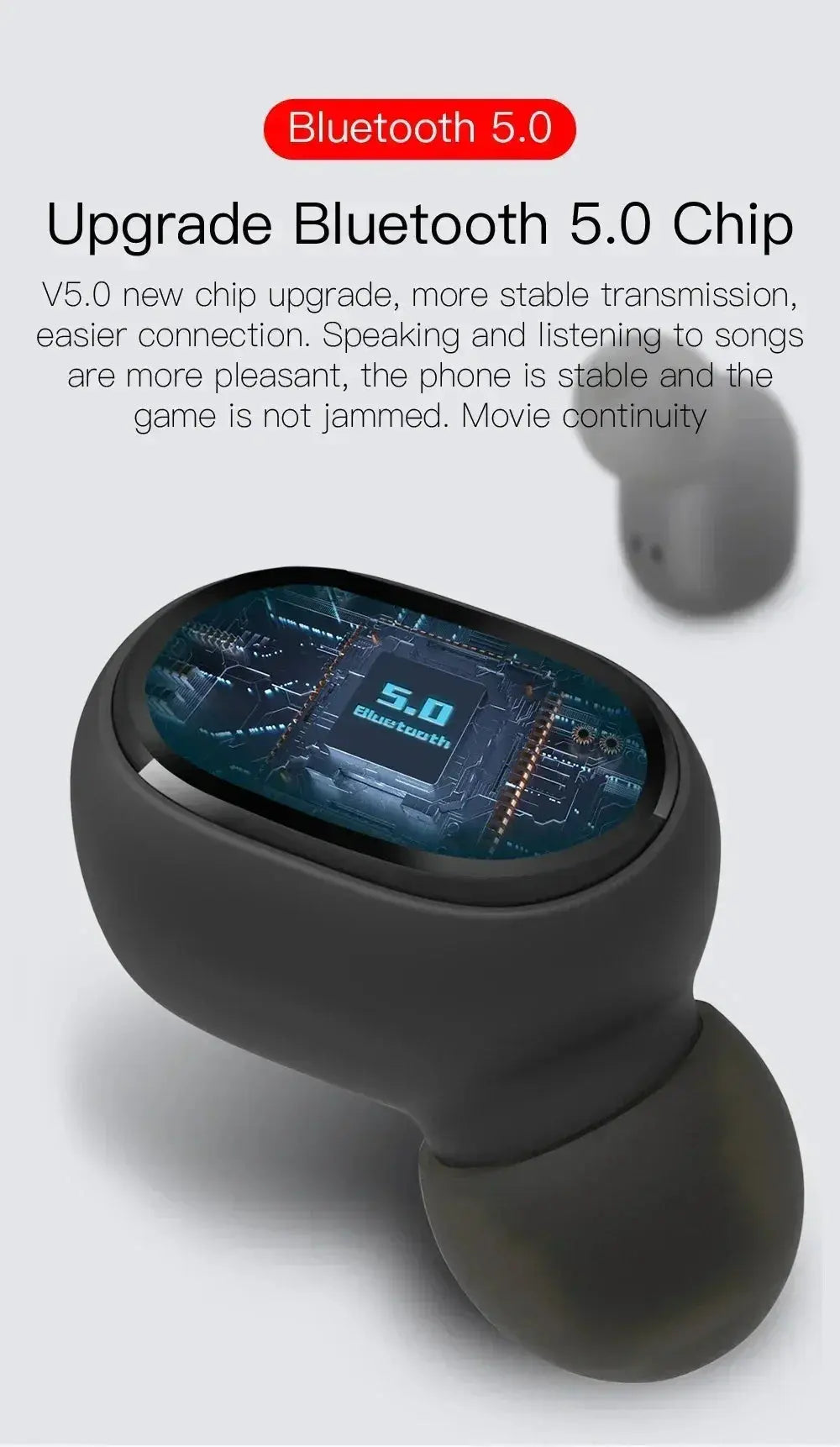 Auricolari Bluetooth wireless E6S Auricolare Bluetooth TWS Auricolari wireless Auricolari con cancellazione del rumore con cuffie con microfono - My Hashtag Shop