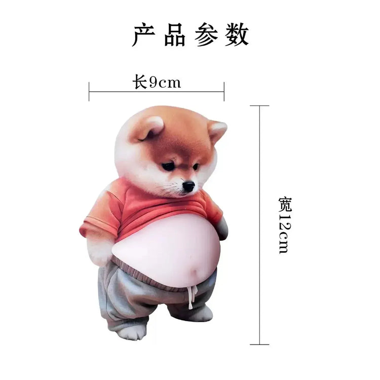 Pancia di Cane Adesivo Carino Paffuto Shiba Inu Cucciolo - My Hashtag Shop