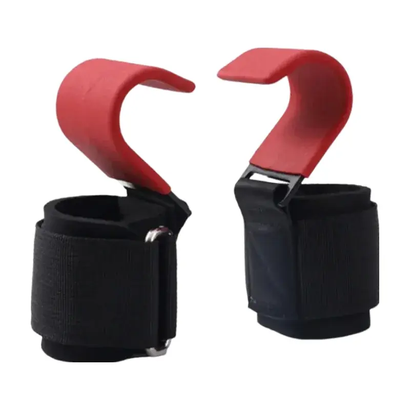 2 pezzi antiscivolo gancio per sollevamento pesi coppia di cinghie sollevamento pesi stacco mento pull up e esercizio fitness gancio allenamento - My Hashtag Shop