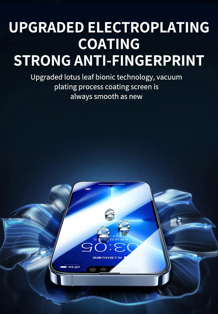 3 pezzi in vetro temperato per iPhone 14 13 12 11 15 Pro Max Mini protezione schermo per iPhone 17 XR XS MAX 7 8 Plus 16 vetro protettivo - My Hashtag Shop