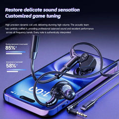Cuffie da gioco E-Sports Suono surround 7.1 Cuffie stereo Hi-Fi cablate Cuffie da gioco PUBG con doppio microfono in-ear da 3,5 mm/tipo C HASHTAG