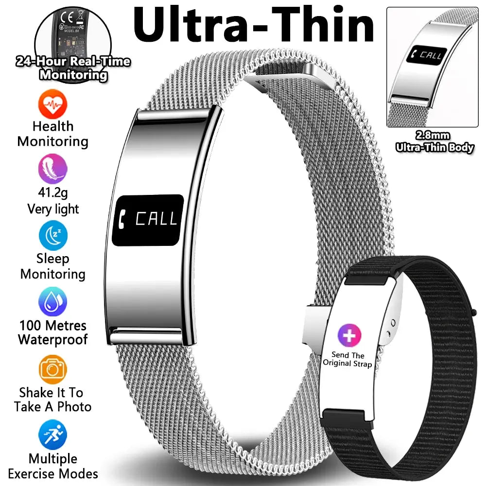 Uomo Donna Bracciale intelligente Frequenza cardiaca Monitor del sonno Salute Smart Band Sport impermeabile Fitness Tracker Smartwatch per Android iOS - My Hashtag Shop