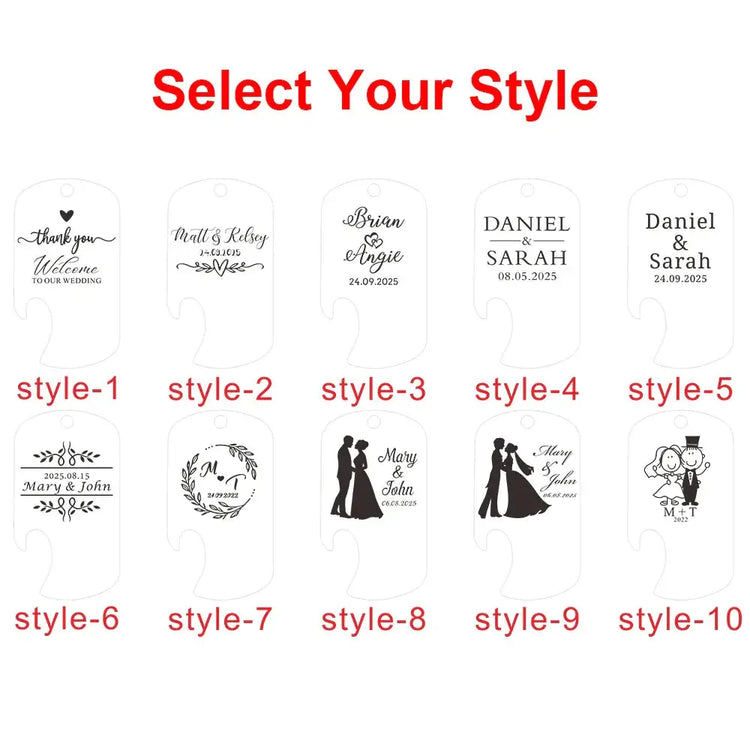 Bottle Opener Custom Laser Engraving Name Keychain Gold Stainless Steel. - HASHTAG