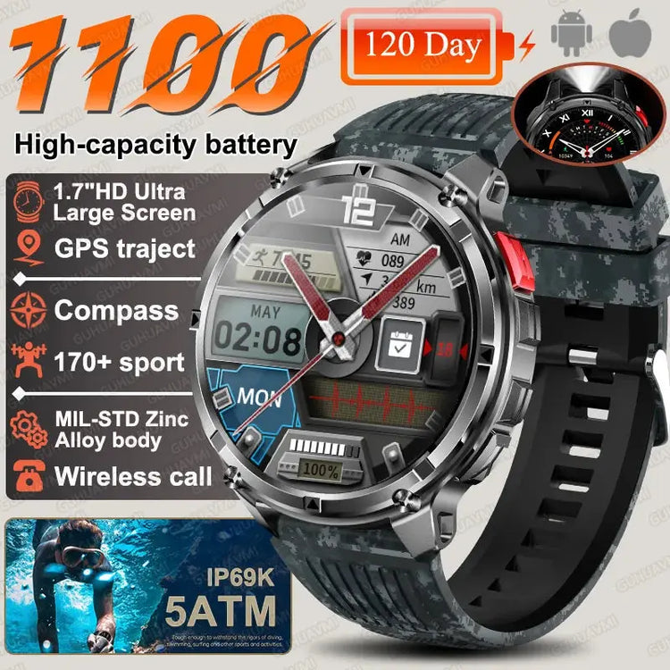 Smartwatch T-Rex3 Ultra GPS AMOLED 5ATM Impermeabile 1100 mAh - My Hashtag Shop