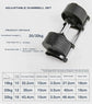 Set manubri rotondi regolabili, seconda generazione, aumento 2 kg, 24 kg, 36 kg, fitness, appena aggiornato - My Hashtag Shop