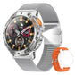 Per Android ios Nuovo AMOLED Smart Watch da uomo con torcia sportiva fitness tracker impermeabile chiamata Bluetooth Smartwatch uomo + scatola