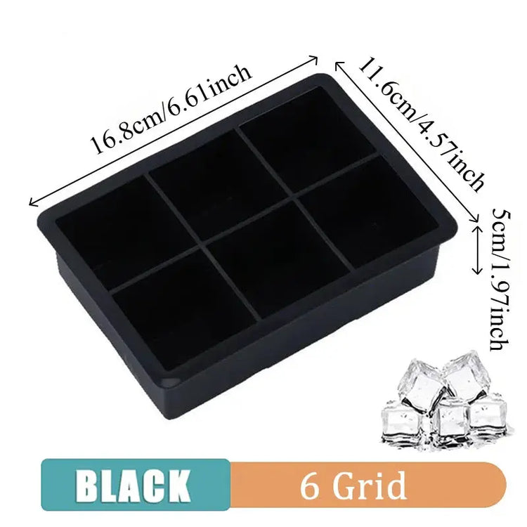 Silicone Ice Cube Molds  Home or Barware 4/6/8/15 Grids - HASHTAG