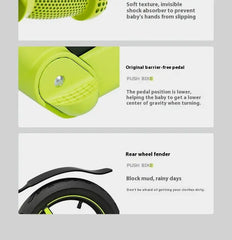 Bicicletta da 12 pollici per bambini senza pedali1-6 anni Bicicletta per ragazzi e ragazze che cammina Apprendimento Balance Bike HASHTAG