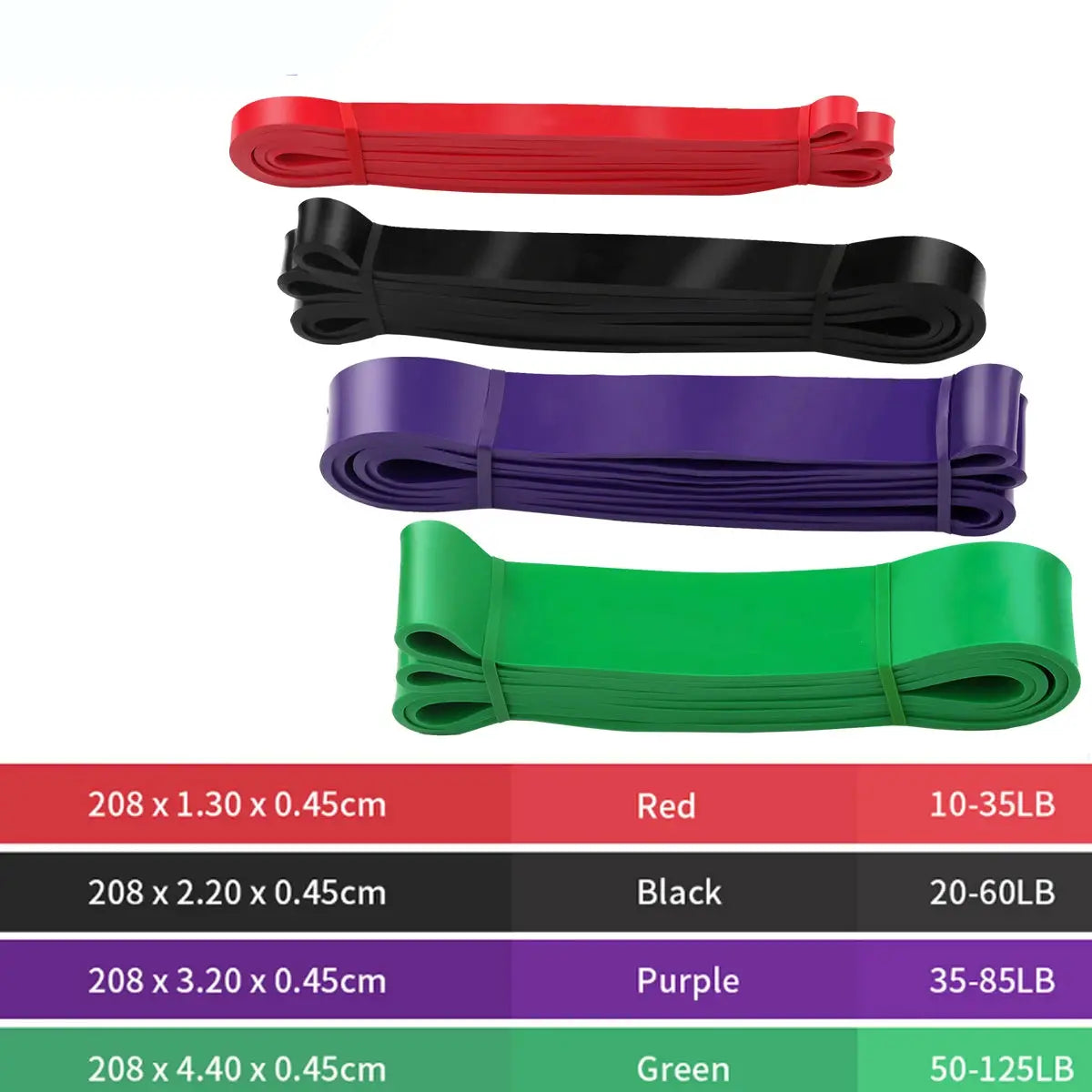 Fasce di resistenza per trazioni in gomma fitness, espansore di potenza Yoga Crossfit sospeso, 41" 208 cm - My Hashtag Shop