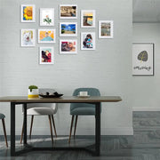 11 pezzi cornice foto set murale rimovibile colore bianco nero foto fai da te cornici adesivo decalcomania casa soggiorno arredamento HASHTAG