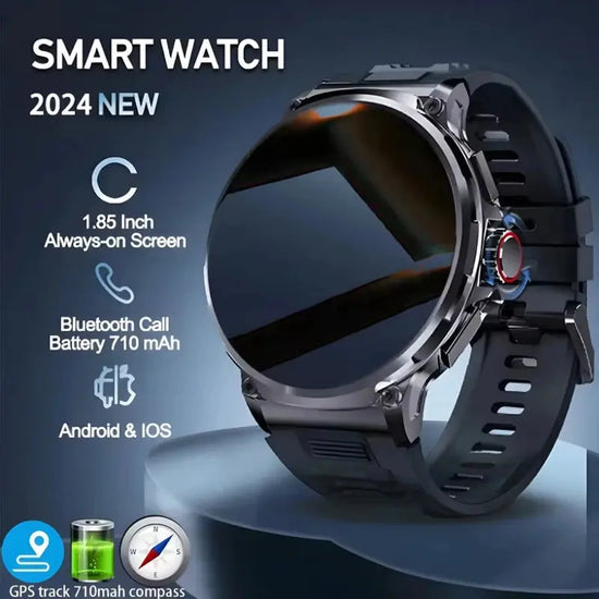 Nuovo GPS Track Astuto Della Vigilanza Degli Uomini 1.85 Pollici HD AMOLED Schermo 710 Mah Batteria Sport Chiamata Bluetooth Smartwatch Per Android IOS - My Hashtag Shop