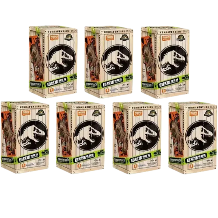 BLOKEES Building Block Man Set naturale -Jurassic Periodo Mondo Dinosauro Dinosauro Modello di assemblaggio Scatola cieca Giocattolo Regali per bambini - My Hashtag Shop