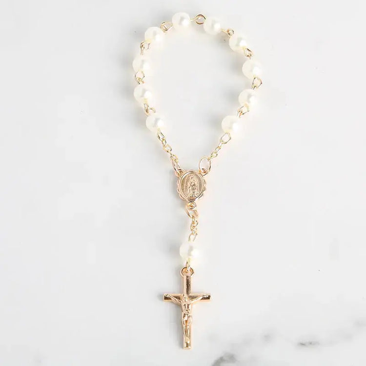 Baptism Catholic Communion 10/20pcs Rosary Bracelet Bead for Baptism Favors. - HASHTAG