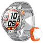 Per Android ios Nuovo AMOLED Smart Watch da uomo con torcia sportiva fitness tracker impermeabile chiamata Bluetooth Smartwatch uomo + scatola