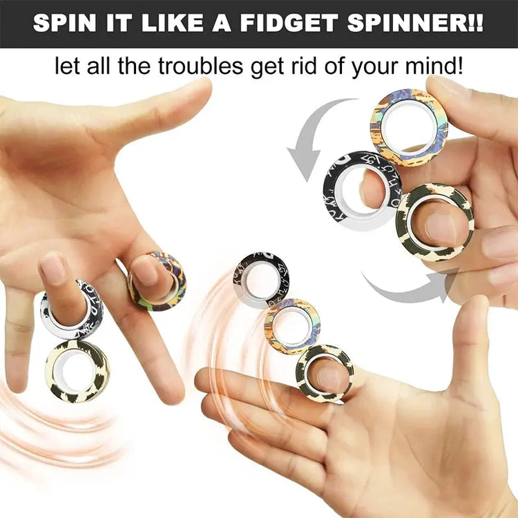 Anelli magnetici per dita Set di giocattoli colorati - My Hashtag Shop