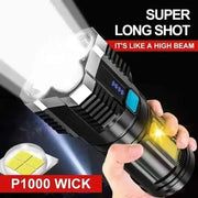 Mini Diving LED Flashlight Rechargeable High Lumen Long Range Powerful Camping Torch Taschenlampe Linterna HASHTAG